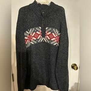 Mens IZOD Quarter Button Down Sweater Size 3XL